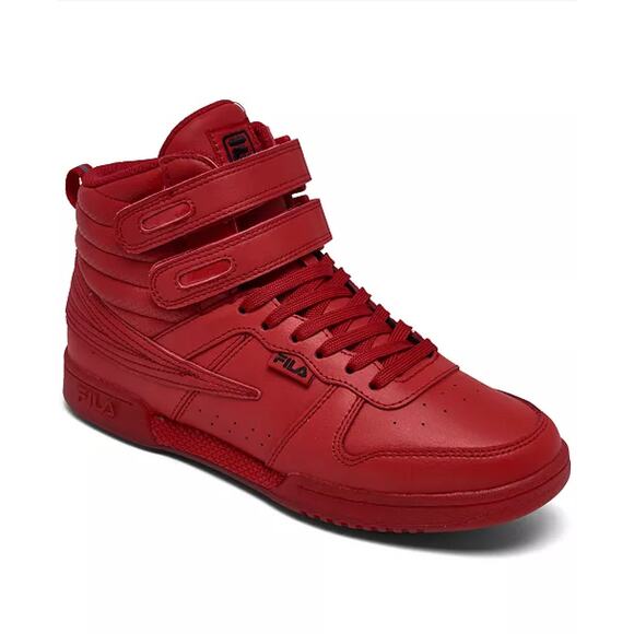 Fila Red Monochromatic F-14 High Top Casual Sneaker Shoe 8 - Picture 1 of 14